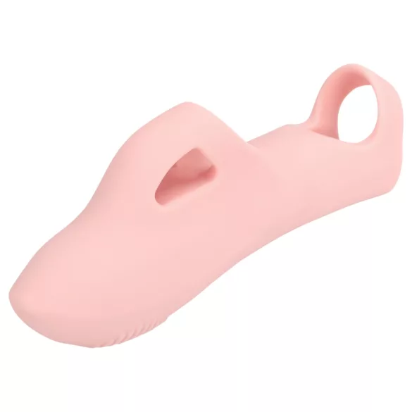Loveline - prstový vibrátor - s drážkami - ružový