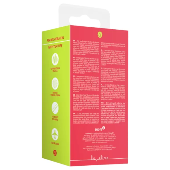 Loveline - vibračný stimulátor na prst - červený