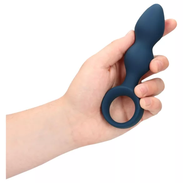 Loveline - análna dildo s krúžkom - stredná veľkosť - modrá