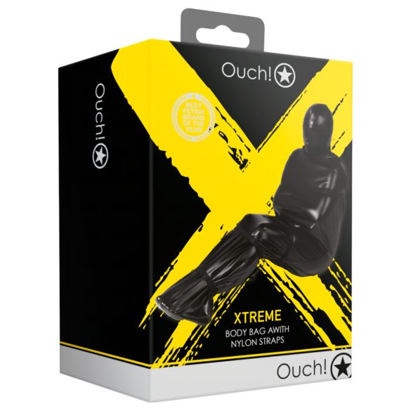 Ouch! Xtreme - bondage vak na telo - čierny