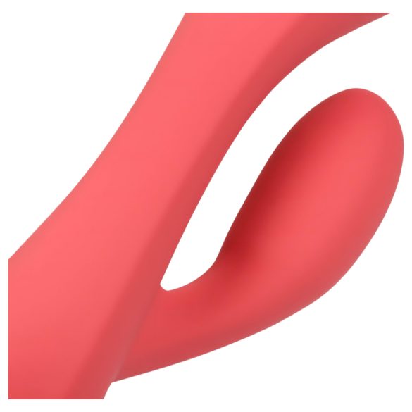 Loveline - vibrátor s klitorálnym stimulátorom - nabíjateľný, vodotesný, ružový