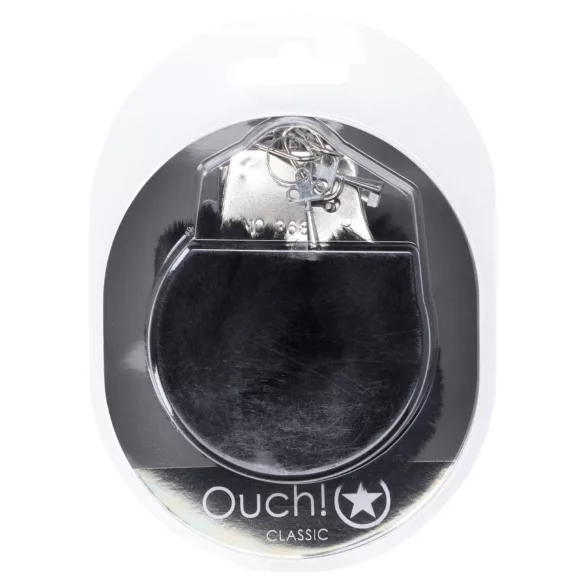 Ouch! - plyšové putá - čierne