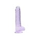 RealRock - realistický dildo - priehľadný fialový - 19 cm