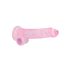 REALROCK - priehľadné realistické dildo - ružové (19cm)