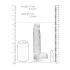 RealRock - realistický dildo - priehľadný - 19 cm