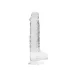 RealRock - realistický dildo - priehľadný - 19 cm