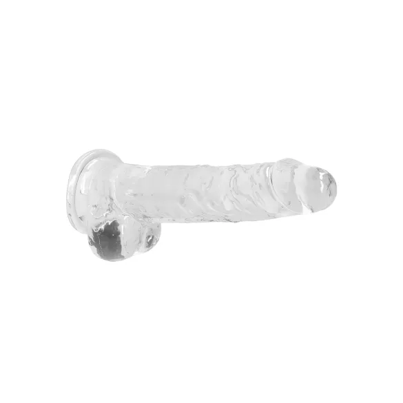 RealRock - realistický dildo - priehľadný - 19 cm