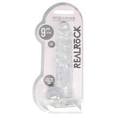   REALROCK - priehľadné realistické dildo - priehľadné (22cm)