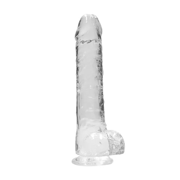 RealRock - priehľadné realistické dildo (priehľadné, 22 cm)