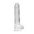 RealRock - priehľadné realistické dildo (priehľadné, 22 cm)