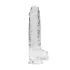RealRock - priehľadné realistické dildo (priehľadné, 22 cm)