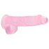 REALROCK - priehľadný realistický dildo - ružový (15cm)