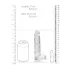 RealRock - realistické dildo - priehľadné - 15 cm