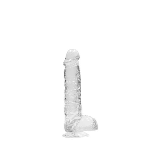 RealRock - realistické dildo - priehľadné - 15 cm
