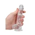 RealRock - realistické dildo - priehľadné - 15 cm
