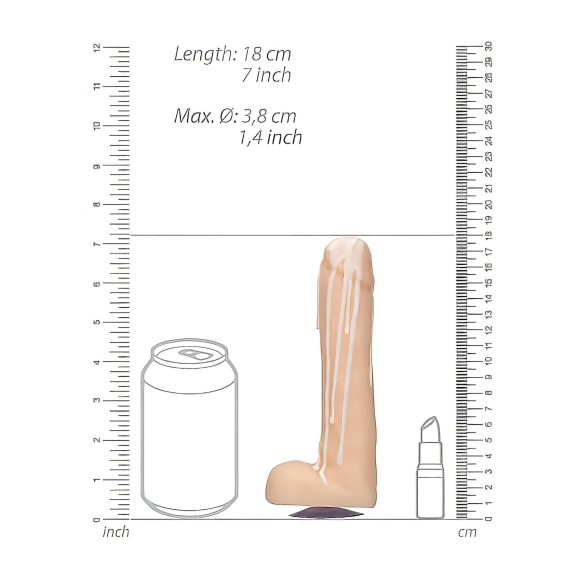 Dicky Cum - erotické mydlo penis s semenníkmi - prírodné - 250g