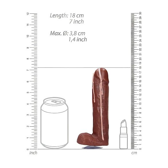Dicky Cum - mydlo penis s semenníkmi - hnedé - 250g