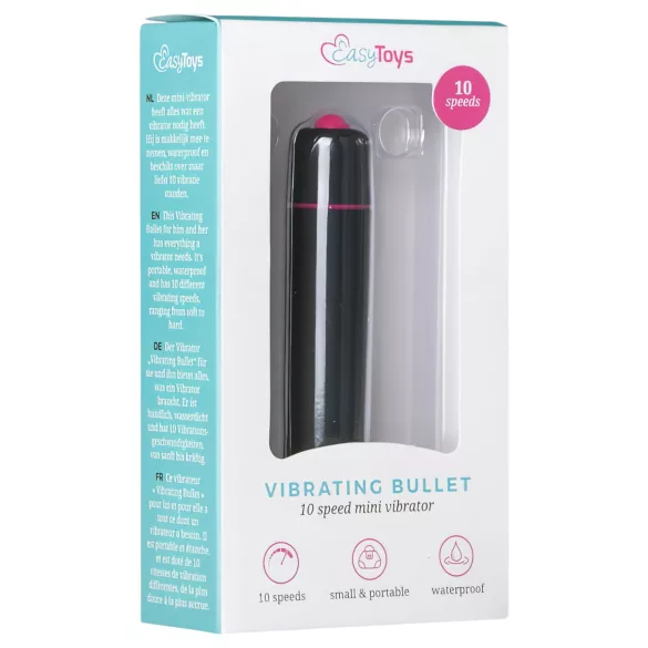 EasyToys Bullet - tyčový vibrátor (čierny)