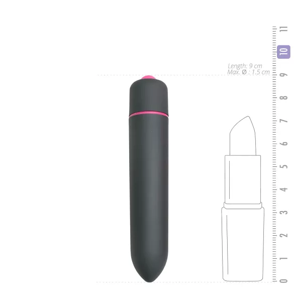 EasyToys Bullet - tyčový vibrátor (čierny)