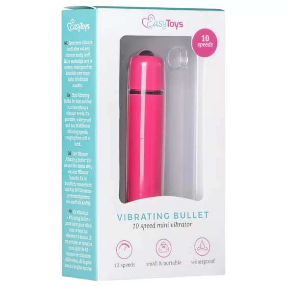 Easytoys - mini vibrátor bullet - vodotesný - ružový