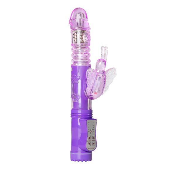 Easytoys Butterfly - rotačno-pulzujúci vibrátor (fialový)