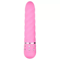   Easytoys Diamond - vibrátor so špirálovým dizajnom - ružový