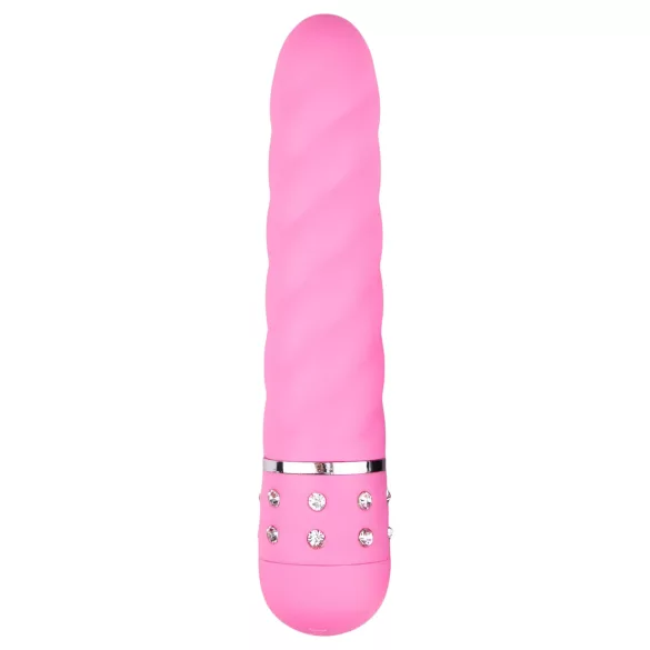 Easytoys Diamond - vibrátor so špirálovým dizajnom - ružový