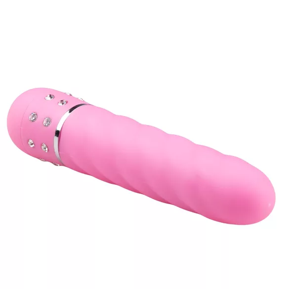 Easytoys Diamond - vibrátor so špirálovým dizajnom - ružový