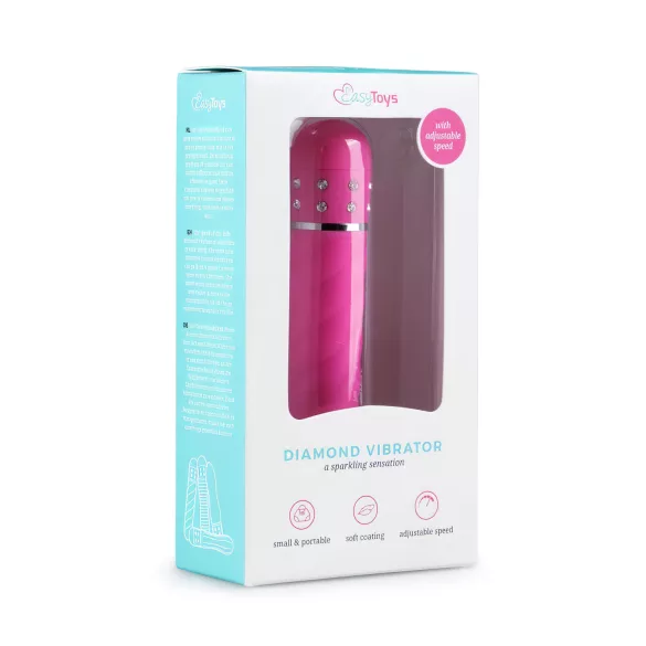 Easytoys Diamond - vibrátor so špirálovým dizajnom - ružový