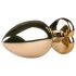 Easytoys - análny kolík so srdiečkovou základňou - kov zlatá/ružová 3,5 cm