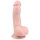 Easytoys - prísavný dildo s semenníkmi (15cm) - prirodzený