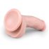 Easytoys - prísavný dildo s semenníkmi (15cm) - prirodzený
