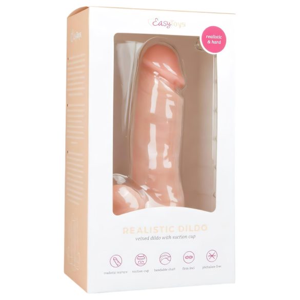 Easytoys - dildó s prísavkou a semenníkmi - 17,5 cm - telová farba