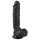 Easytoys - dildo s prísavkou a semenníkmi - čierny 22,5 cm