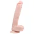 Easytoys - realistický dildó s prísavkou a semenníkmi - 26,5 cm - telová farba