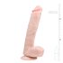 Easytoys - realistický dildó s prísavkou a semenníkmi - 26,5 cm - telová farba
