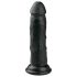 Easytoys - realistický dildo s prísavkou - čierny - 15,5 cm