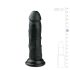 Easytoys - realistický dildo s prísavkou - čierny - 15,5 cm
