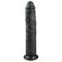 Easytoys - dildo s prísavkou - extra veľký - čierny 28,5 cm