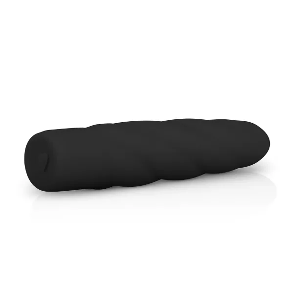 Easytoys - vibrátor tyčový s krúteným dizajnom - silikón - čierny