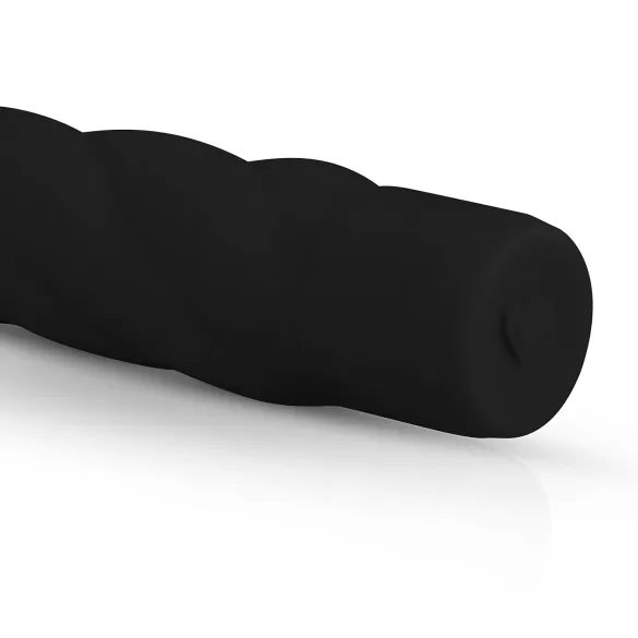 Easytoys - vibrátor tyčový s krúteným dizajnom - silikón - čierny