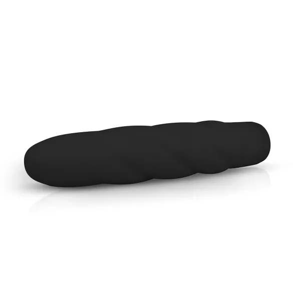 Easytoys - vibrátor tyčový s krúteným dizajnom - silikón - čierny