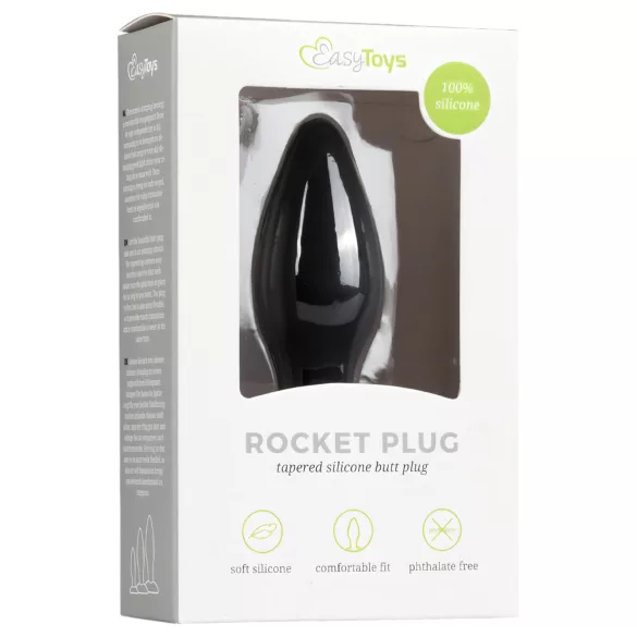 Easytoys - análny kolík - malý - silikón čierny