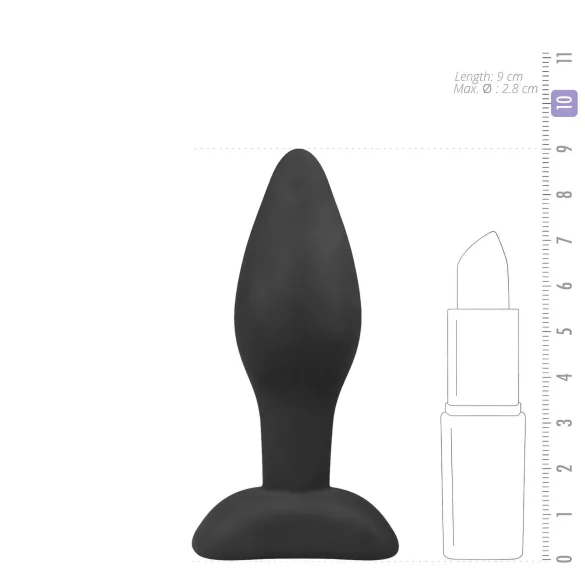 Easytoys - análny kolík - malý - silikón čierny