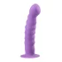 Easytoys - dildo s vlnitým povrchom a prísavkou - fialové