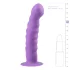 Easytoys - dildo s vlnitým povrchom a prísavkou - fialové