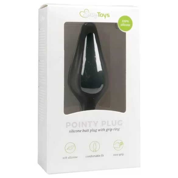 Easytoys - análny kolík - malý, čierny - Pointy Plug S