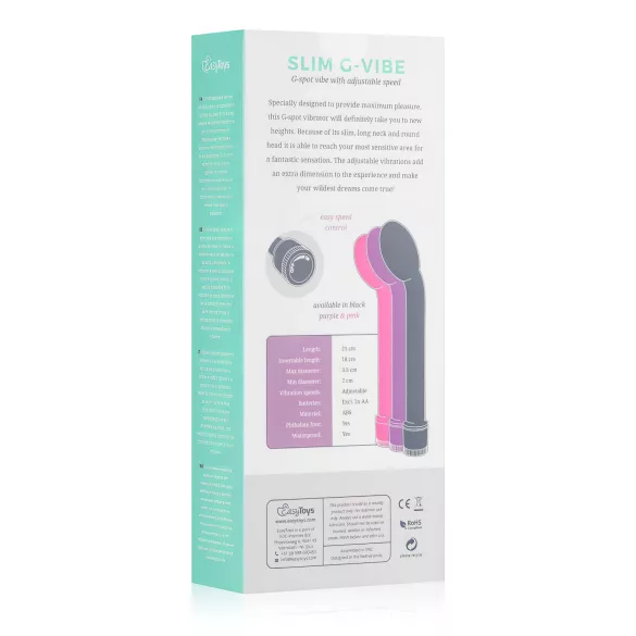 Easytoys - G-bod vibrátor - úzky tvar - ružový