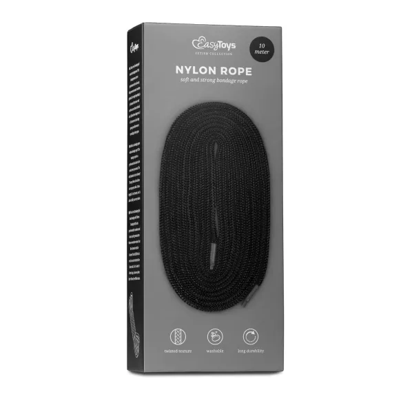 Easytoys Rope - bondážové lano (10 m, čierne)