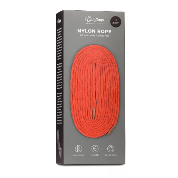 Easytoys Rope - bondage lano (10 m, červené)